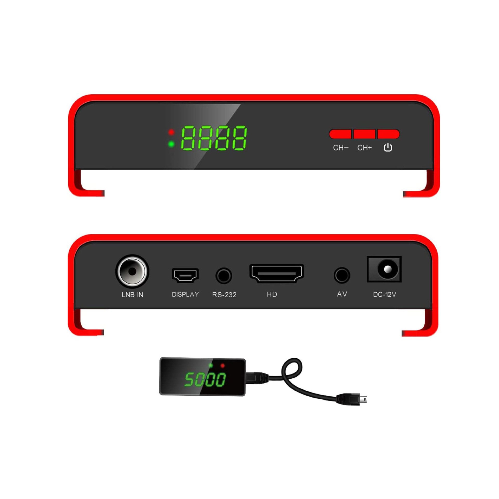 Tv Set-Top Box H.265 Double Digital Display Mini Dvb Cas Digital Set-Top Box 120mm