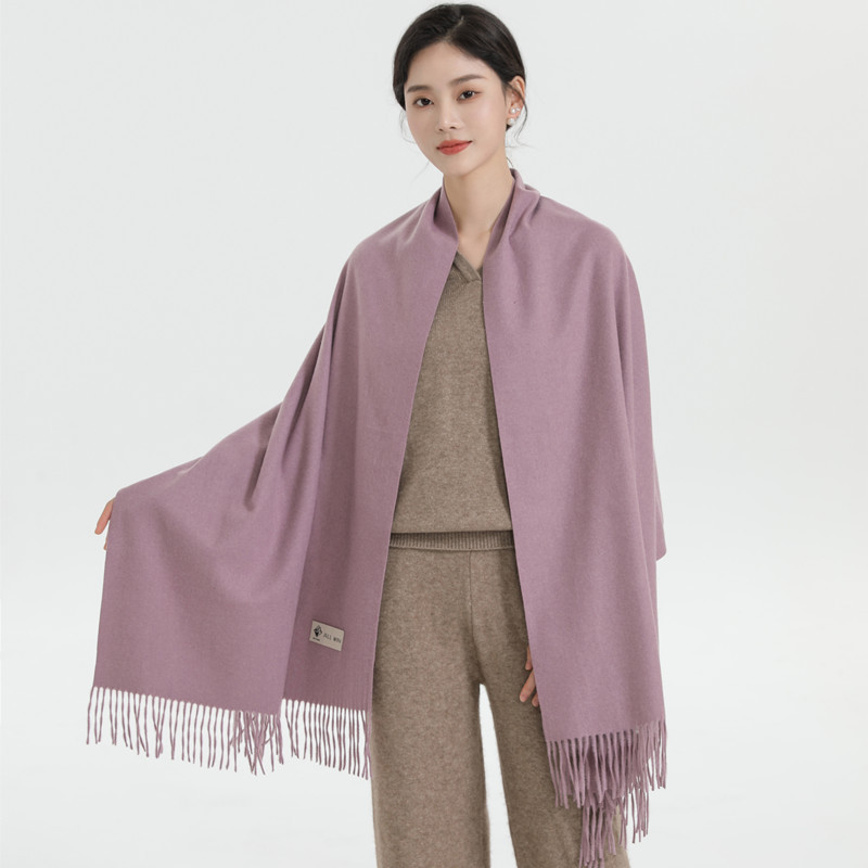 Wool Cashmere Scarf For Women And Men Winter Warm Shawl_voghion.com