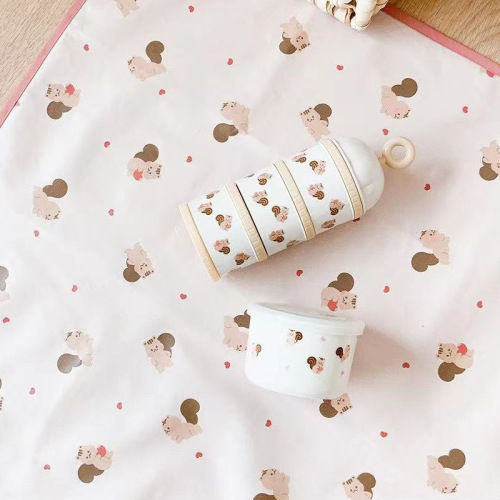 ins style children's room baby crib overnight bear sheet infant children's supplies waterproof washable diaper pad