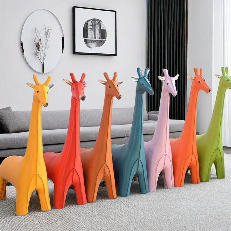 长颈鹿北欧风礼品凳家居换鞋凳大象儿童凳坐凳换鞋收纳收纳换鞋