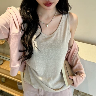 雪花棉春夏季bm慵懒风宽松打底内搭小吊带背心女外穿辣妹无袖上衣