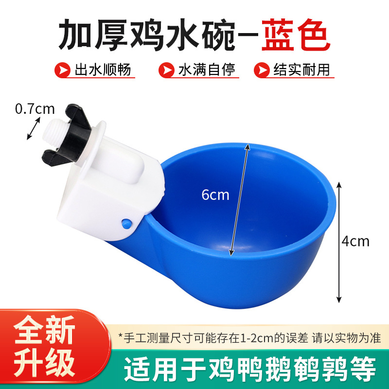 Exportación transfronteriza integrada tamaño medio completamente automático pollo tazón de agua de pollo tazón de agua de pollo alimentador de palomas tazón de agua de pollo de cinco colores