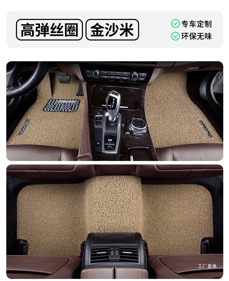 Car Floor Mat for the Driver's Seat, Single Piece Mat for the Driver's Seat, Single Wire Loop for the Passenger's Seat, Special Mat for the Passenger's Seat by Zhepei Hui