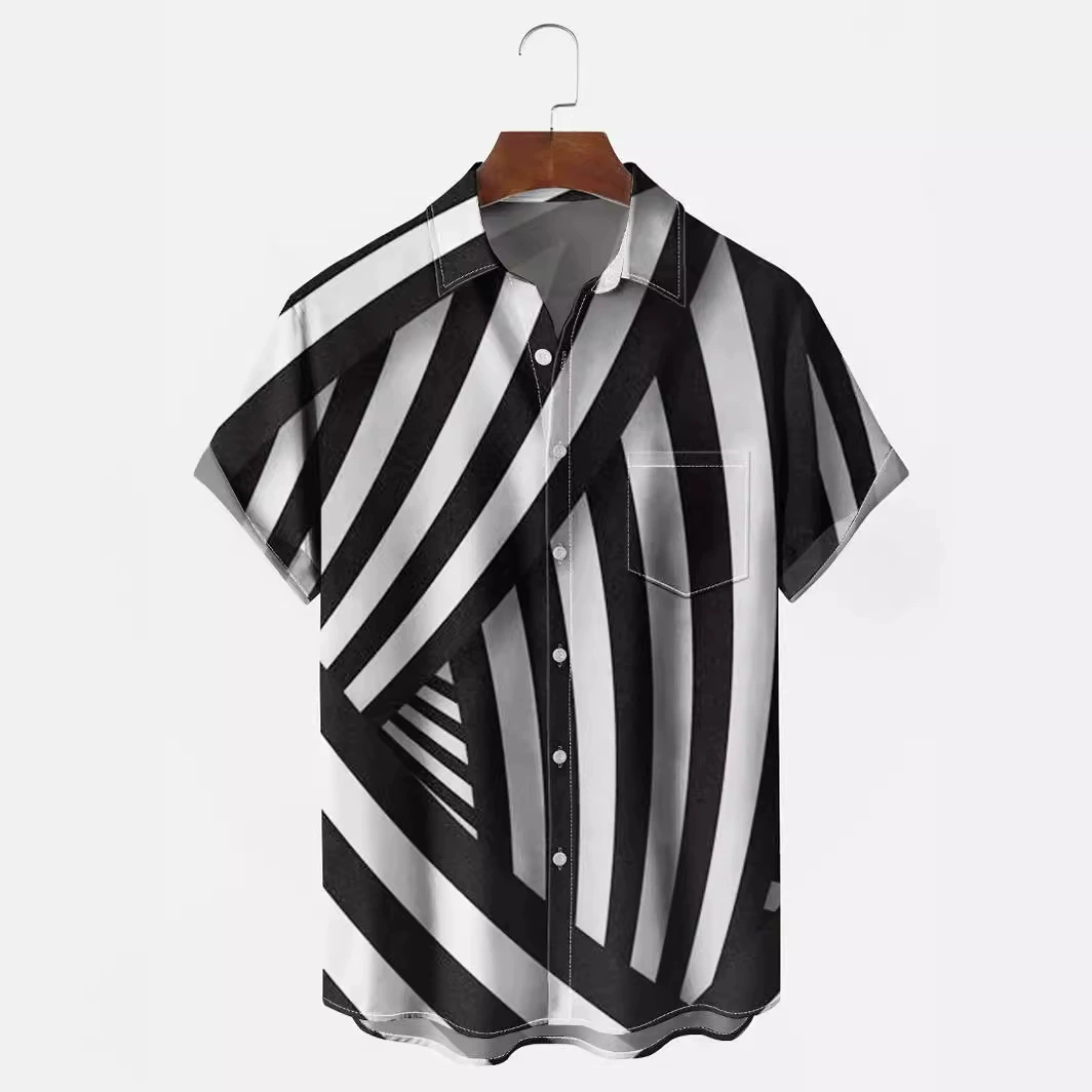 2024 горячая распродажа гавайская рубашка с принтом европейский размер пляжная рубашка для экспорта мужская рубашка большого размера