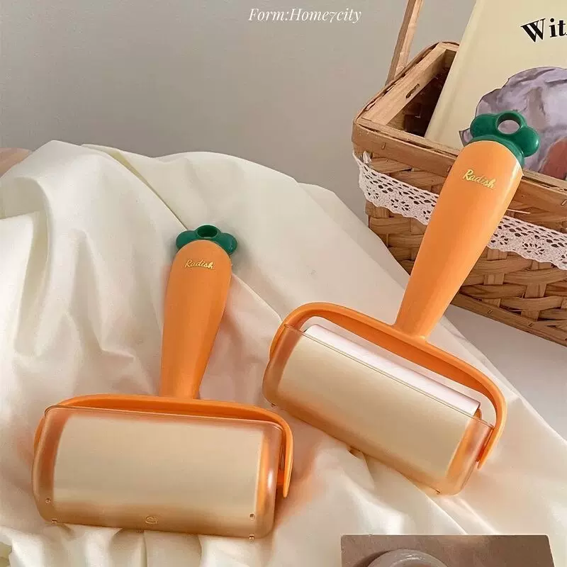 粘毛器滚筒可撕式卷纸头发清理粘猫毛神器萝卜家用滚刷强力去毛器