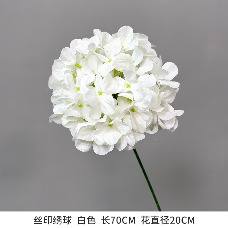Silk screen hydrangea white