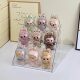 Labubu Display Shelf Macaron Sitting Vinyl Storage Box Protective Shell Cabinet Doll Pendant Artifact