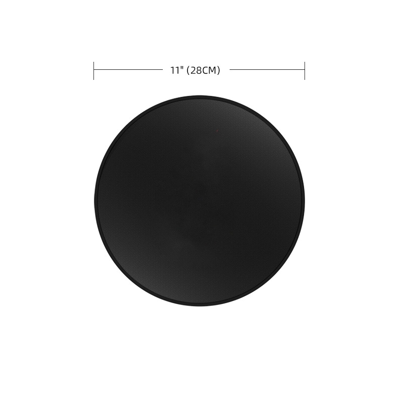 Tapete ignífugo redondo negro de 36 pulgadas para parrilla, tapete para brasero con revestimiento de silicona líquida, venta al por mayor del fabricante.