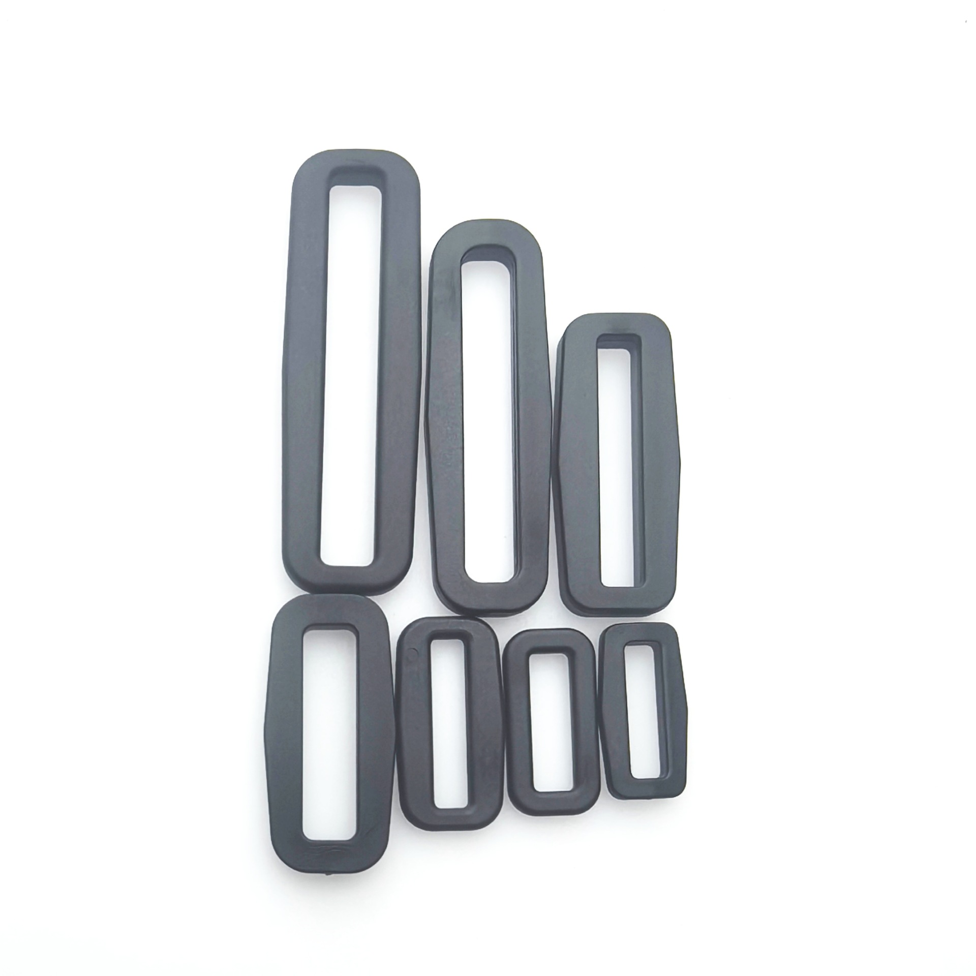 Accesorios de maletas negras adecuados para una variedad de hebilla cuadrada de correa, hebilla de plástico de múltiples tamaños, accesorios simples de correa image 5
