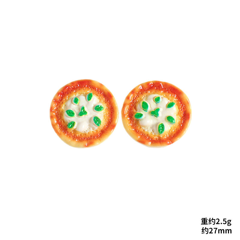 卡通食玩披萨树脂小配件diy奶油胶发饰发夹手机壳洞洞鞋饰品配件|undefined