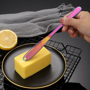 430 stainless steel butter knife tableware cheese with hole butter knife bread jam knife cheese butter knife cross-border