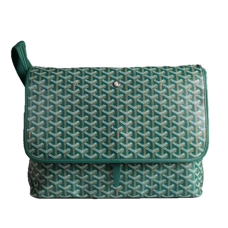 ゴヤール Goyard メンズバッグ カペティエン オールドフラワー ドッグトゥース ショルダー クロスボディ メンズ ラージ メッセンジャーバッグ ブリーフケース|undefined
