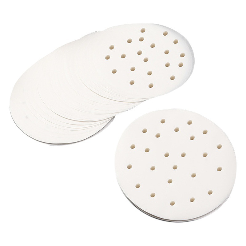 Disposable Steamer Paper, Food-Grade, Non-Stick, Steam-Resistant, Steamer Paper Pads for Steaming Buns, Steamer Paper for Steaming Steamed Buns, Silicone Oil Paper