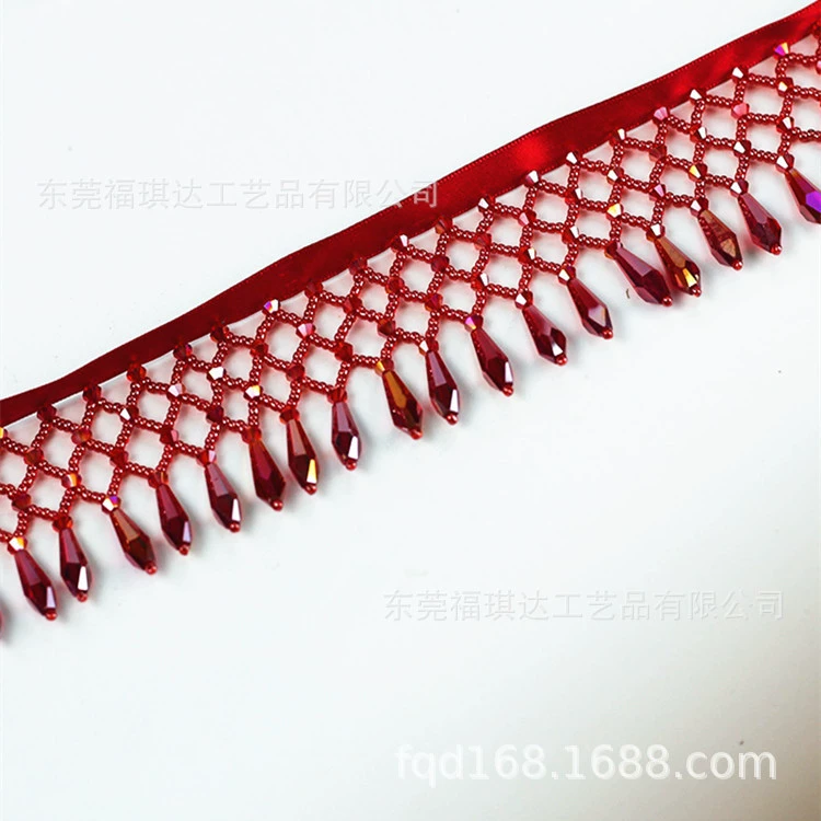 Специализируясь на производстве и обработке различных видов бисером кружева лямки бисером кружева занавес этап одежды бисером ряд усов