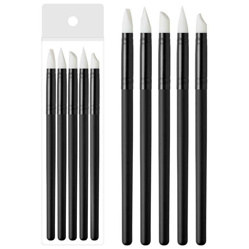 工場直売5本シリカゲルペンネイル透かし彫り彫刻エンボスカラー絵画ペン陶泥粘土軟陶工具|undefined