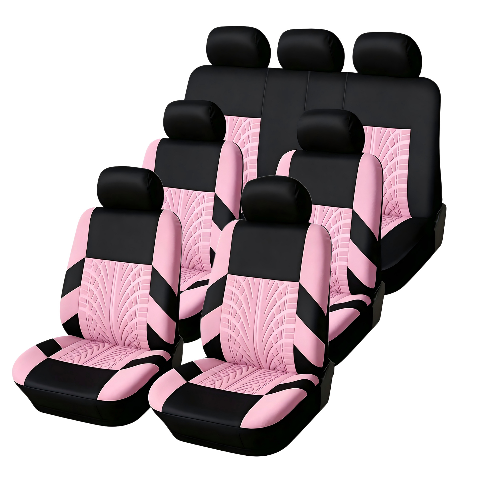 Cross-Border Hot-Selling Tire Pattern Embossed Knitted Fabric Four-Season Universal Car Seat Cover and Cushion Manufacturer Wholesale Amazon