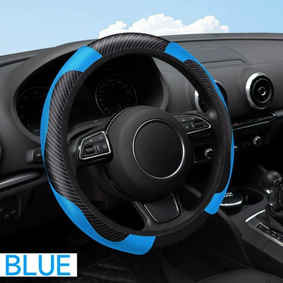 handle cover, Steering wheel cover - xf6002-black-and-blue-38cm