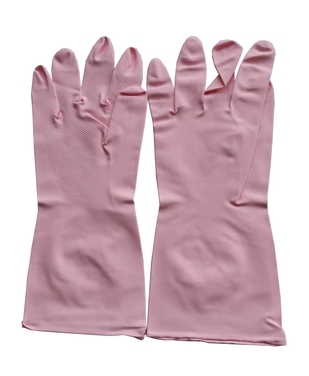 粉色钻纹丁晴耐油防化手套 耐油耐酸碱工业手套 家用手套