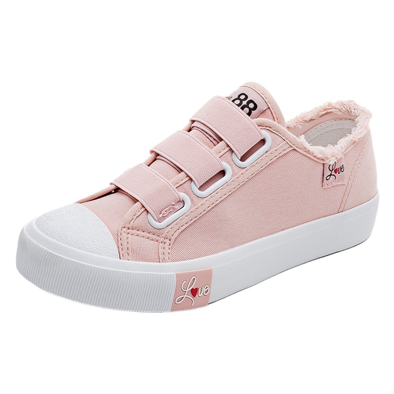 2024 primavera y otoño nuevos zapatos de lona de banda elástica de las mujeres todo partido casual estudiante tablero zapatos slip-on transpirable zapatos perezosos