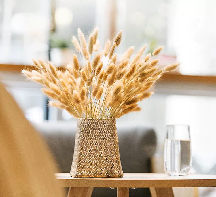 Натуральный хвост кролика сушеные цветы Травы Сушеные на воздухе настоящий букет искусство кабинет крыльцо витрина магазин кроличий хвост трава трансграничная Внешняя торговля