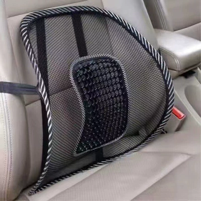 Summer Massage Car Lumbar Support Office Cushion Breathable Leather Lumbar Pillow Breathable Ice Silk (Waist support) - 1-ice-silk-waist-support