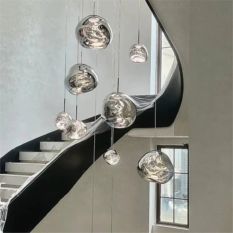 Designer Lava Pendant Lamp for Large Villa Loft Duplex High-Ceiling Space, Trendy Living Room, Bar Counter, Minimalist Dining Room, Staircase
