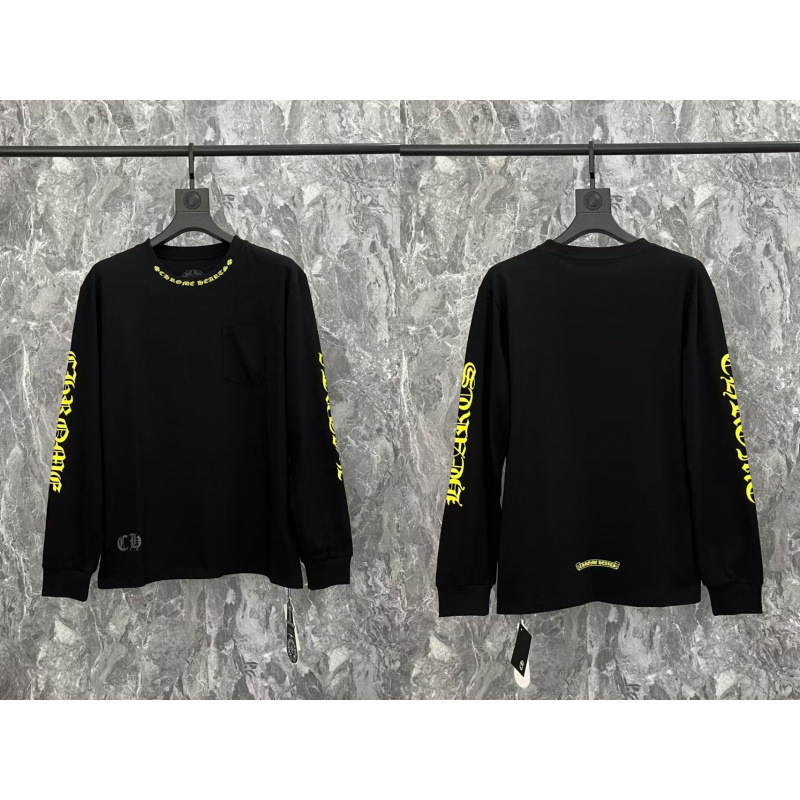 2025クロスボーダートレンディブランドクロウ初春新作ラウンドネック長袖サンスクリットプリント長袖Tシャツスポット卸売|undefined