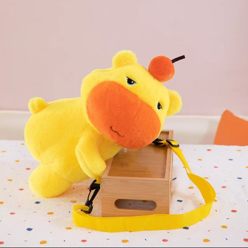 新しいカピバラルル人形ぬいぐるみ人形ぬいぐるみダブルバックパック絵文字バッグおもちゃキャッチャーマシン人形卸売|undefined