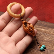 厂家直供橄榄核铁核手工雕刻单籽无相挂件挂饰核雕祖随身文玩