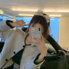 小香感蝶結びヘアクリップ女性後頭部高級感トップクリップバネクリップヘアクリップ髪飾り