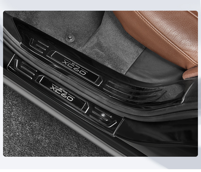 Suitable for 18-26 Models of Volvo Xc60 Door Sill Strips Modified with Stainless Steel Welcome Pedal Trim Accessories