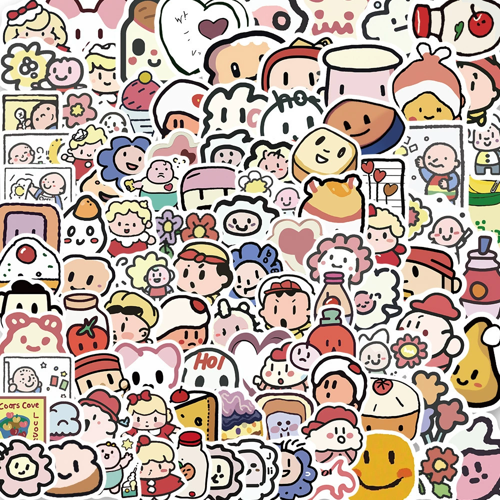 Cartoon cute waterproof sticker, for every day