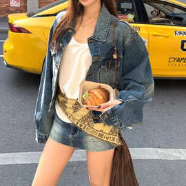 红人馆牛仔外套女2026新款今年流行爆款春季蓝色韩系超火减龄上衣