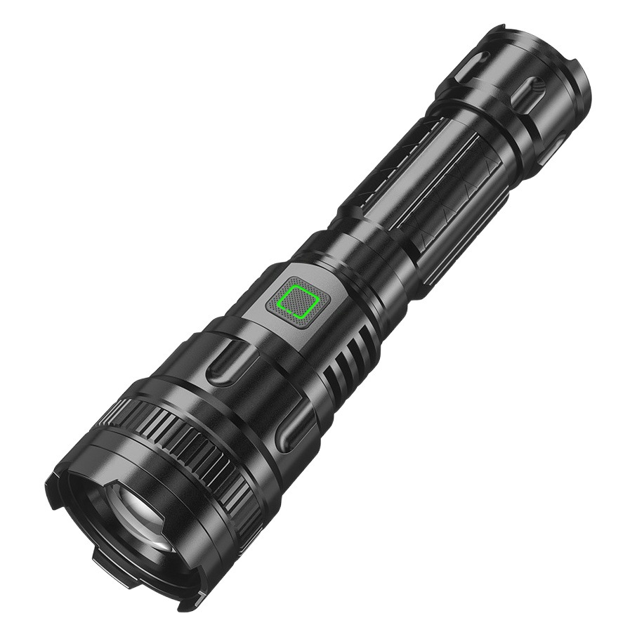 Carga transfronteriza zoom láser iluminación exterior linterna de aleación de aluminio impermeable hogar portátil al por mayor linterna de luz fuerte