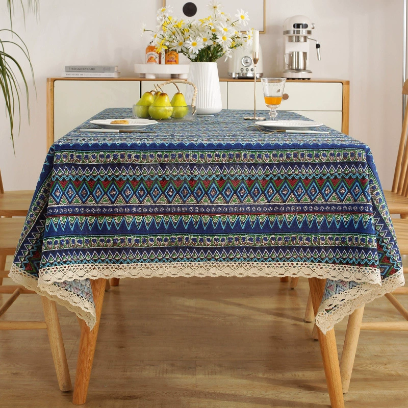 Ethnic retro rectangular cloth, boho style, cotton and linen, ethnic style