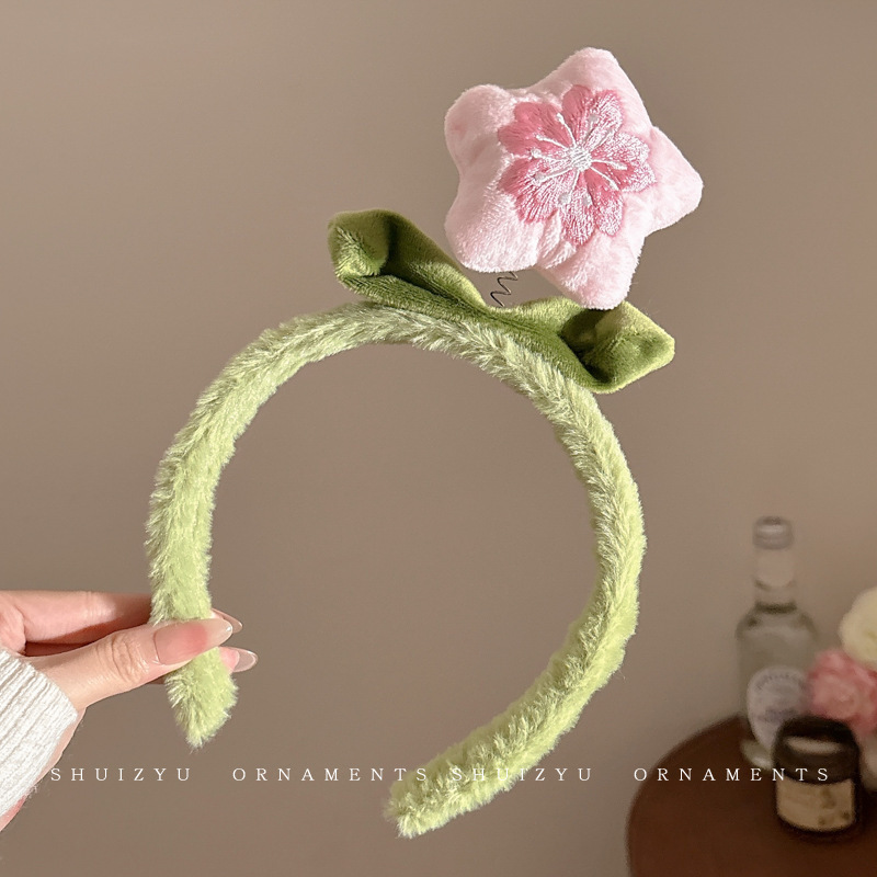 Cute pelúcia lavado facial correa de cabello para mujeres 2025 nuevo tipo de máscara especial para el cabello de maquillaje atar cabello correa de cabello