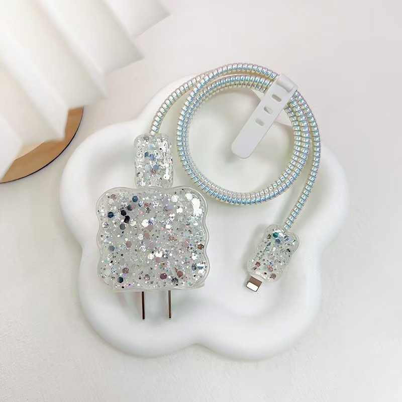 Aplicable a Apple 14 Cable Cover iPhone 13 Cargador Head 12 Promax Winding Cable Cover iPad