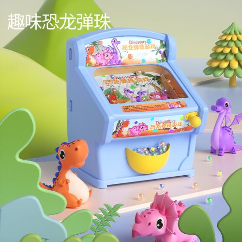 Children's Dinosaur Pinball Game Machine Puzzle New Play Reward Mechanism Parent-Child Interaction Catching Board Game Fun Toy