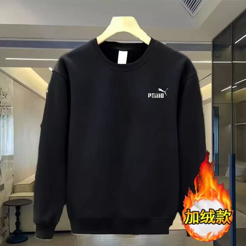 Autumn and winter new style Chinese cotton and velvet sweaters for men ins trend round neck sports casual all-match fashionable top