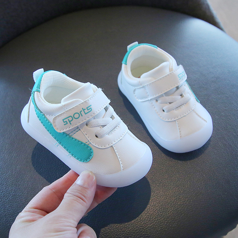 Primavera y otoño zapatos de bebé de los hombres 0-1-2 años de edad del bebé de fondo suave zapatos de niño transpirable otoño 8-10 meses de edad del niño Zapatos