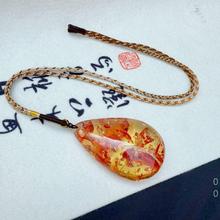 优化花珀水滴吊坠毛衣链蜜蜡琥珀原石彩虹链项链男女俄罗斯花珀坠