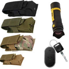 Outdoor military enthusiast flashlight bag small single-link tool bag M5 tactical flashlight bag Molle attachment hang bag waist bag