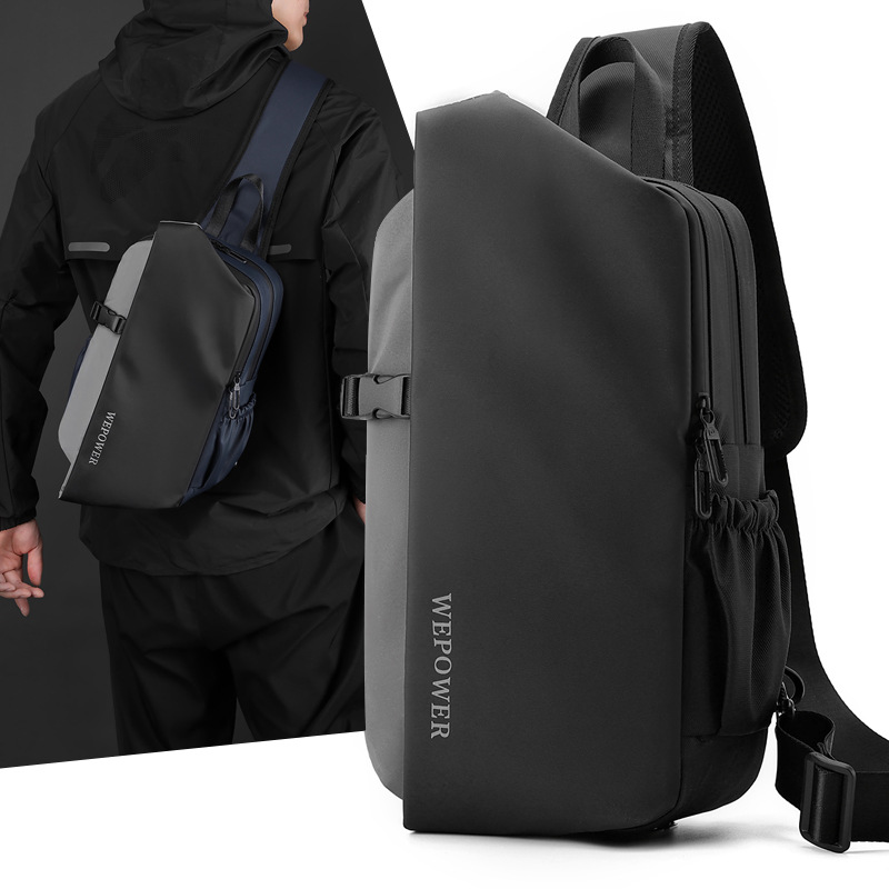 WEPOWER nuevo tipo de bolso de hombro para hombres, bolso coreano de gran capacidad, bolso de pecho fresco, banda reflectante de seguridad, bolso de viaje inclinado