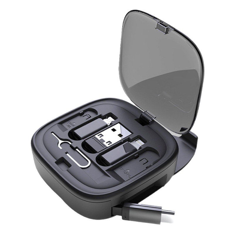 Caja de Almacenamiento Multifuncional Retráctil para Cables de Datos Xin Gan Hui, Carga Rápida de 65W, Caja de Almacenamiento Digital Multiusos para Cables de Carga de Teléfonos Móviles