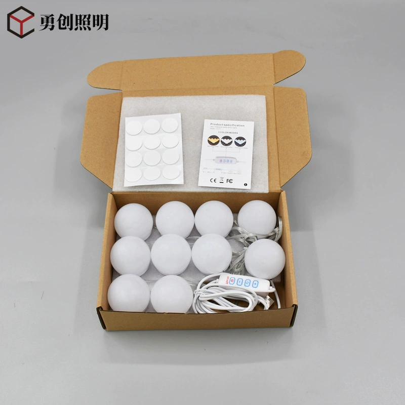 LED передние фары для зеркала, свет для заполнения, косметический столик, настольная лампа, лампа, три цвета