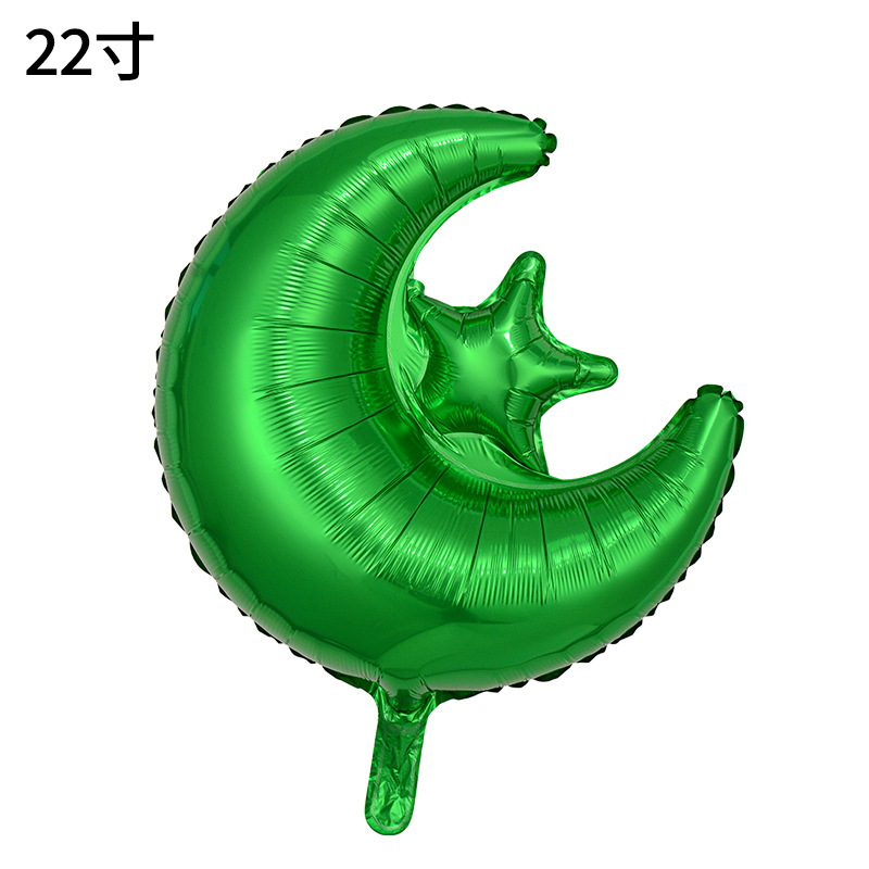 22 pulgadas estrellas y la luna en un globo de aluminio, decoración de decoración extranjera, un globo de estrellas y la luna