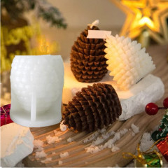 クリスタル松ぼっくりシリコンモールドさまざまな立体クリスマスツリーアロマキャンドル石膏ホームホリデーデコレーションオーナメント