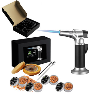 ✅ Cross-Border Oak Whiskey Smoker with Faucet, Fire Gun, and Ice Cubes for Whiskey Smoking Gift Set