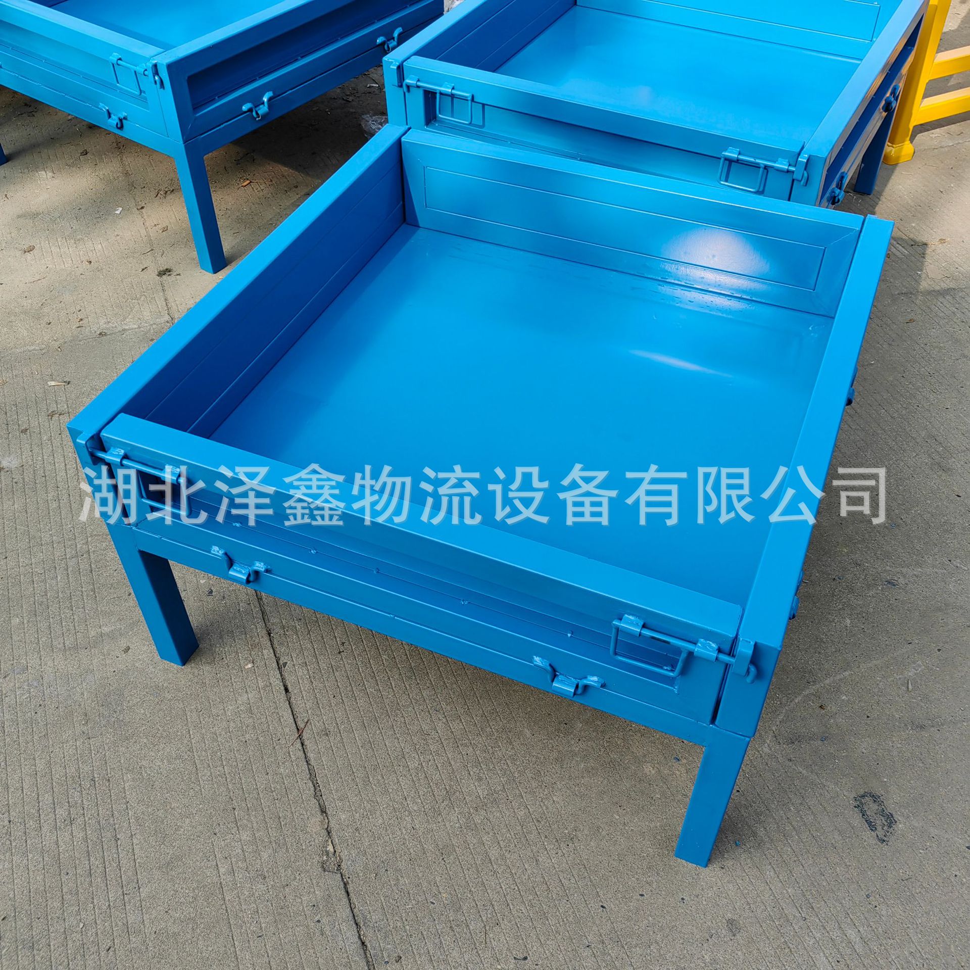 金属可折叠物流运输周转箱重型工业钢制物料框工厂收纳零件工具箱