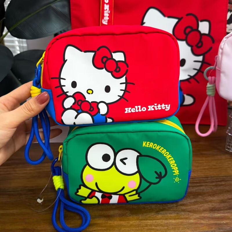 Kitty Makeup Bag Cartoon Cute Portable Mobile Phone Bag Kuromi Melody Zipper Bag Girls Storage Bag Kitty Makeup Bag Cartoon Cute Portable Mobile Phone Bag Kuromi Melody Zipper Bag Girls Storage Bag